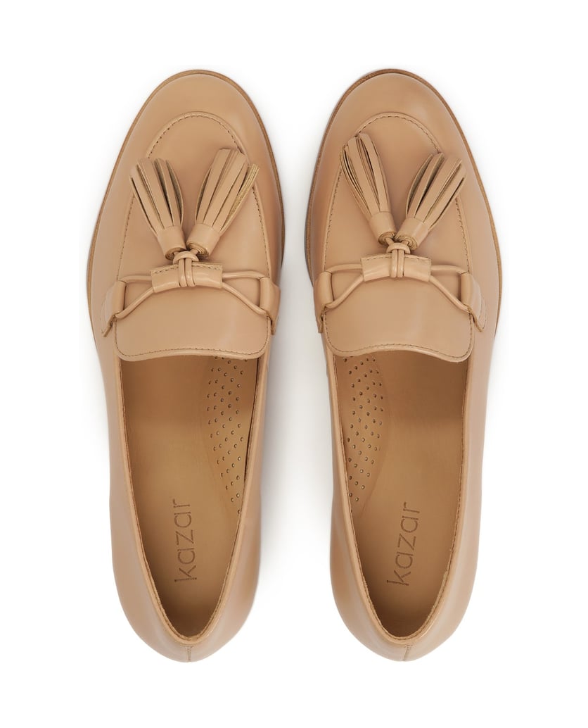 Kazar-Beigefarbene-Halfterschuhe-mit-Kropfband-beige