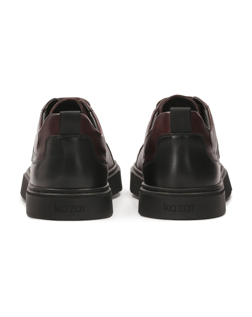 Kazar-Kastanienbraune-Turnschuhe-mit-perforier-rot