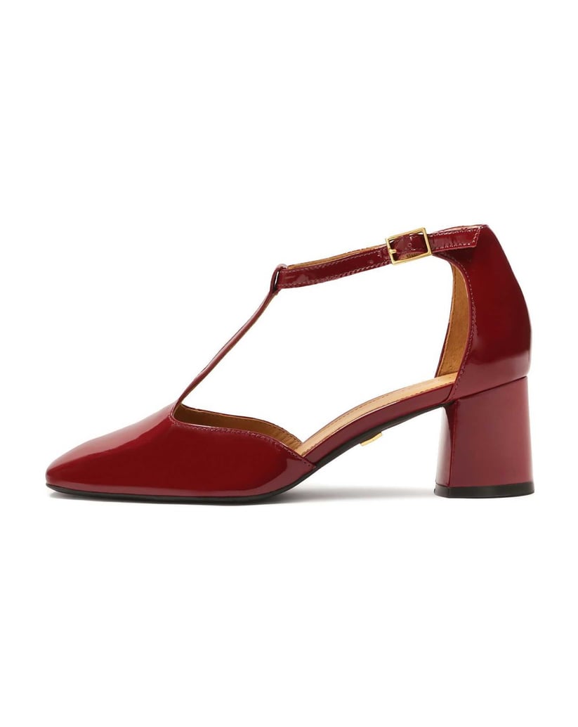 Kazar-Kastanienbraune-Pumps-mit-halboffenem,-l-rot