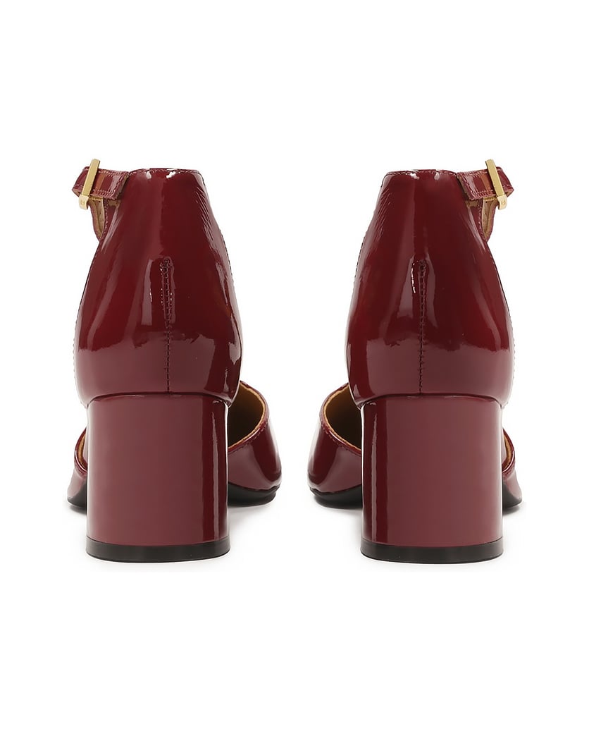 Kazar-Kastanienbraune-Pumps-mit-halboffenem,-l-rot