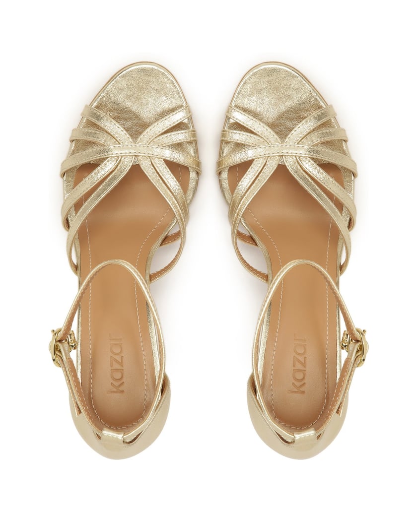 Kazar-Goldene-Sandalen-mit-integrierten-Absätz-gold