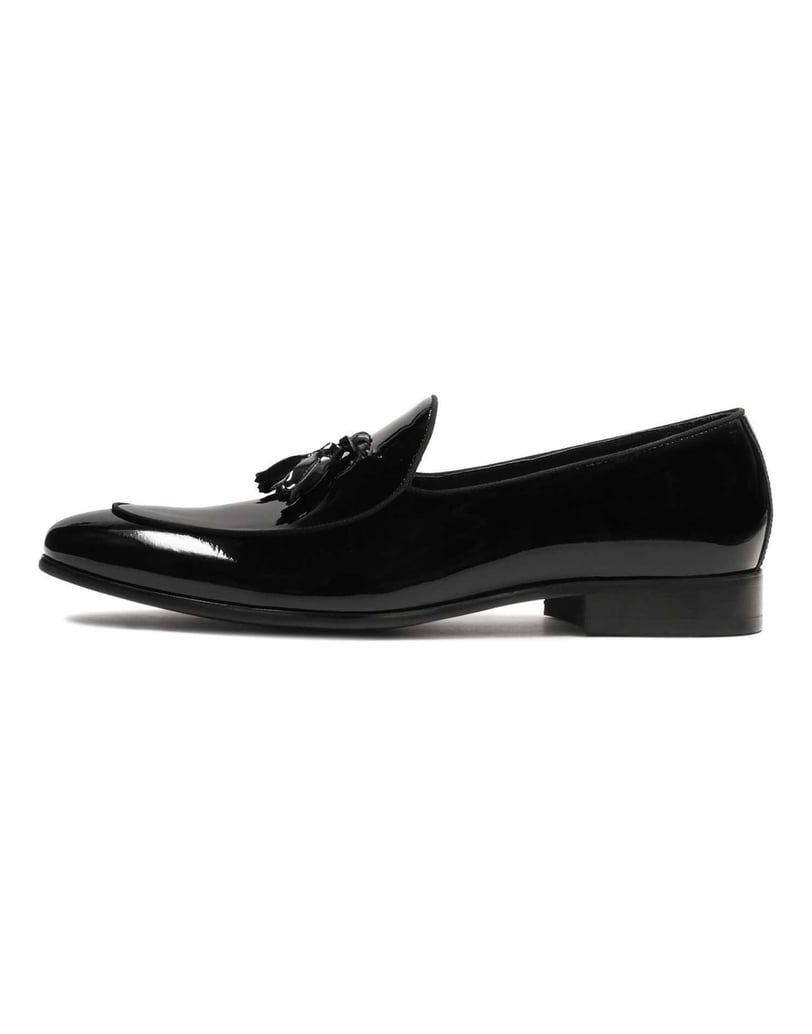 Kazar-Black-patent-loafers-with-tassels-čierna