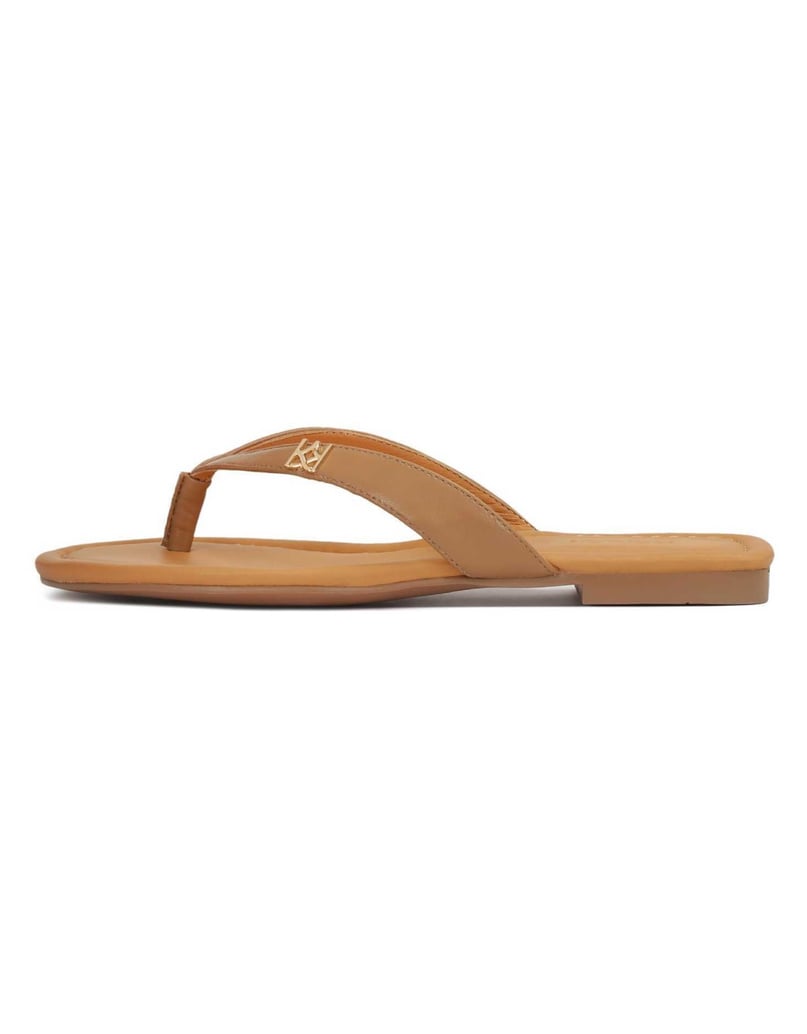 Kazar-Braune-flache-Flip-Flops-camel