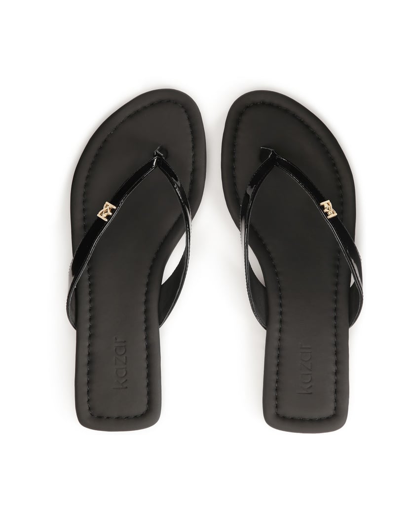 Kazar-Schwarz-lackierte-Flip-Flops-schwarz