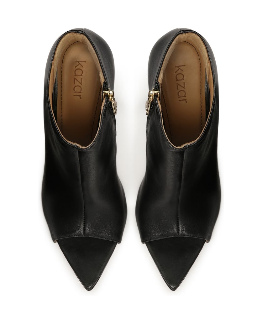 Kazar-Black-open-toe-pointed-toe-boots-čierna