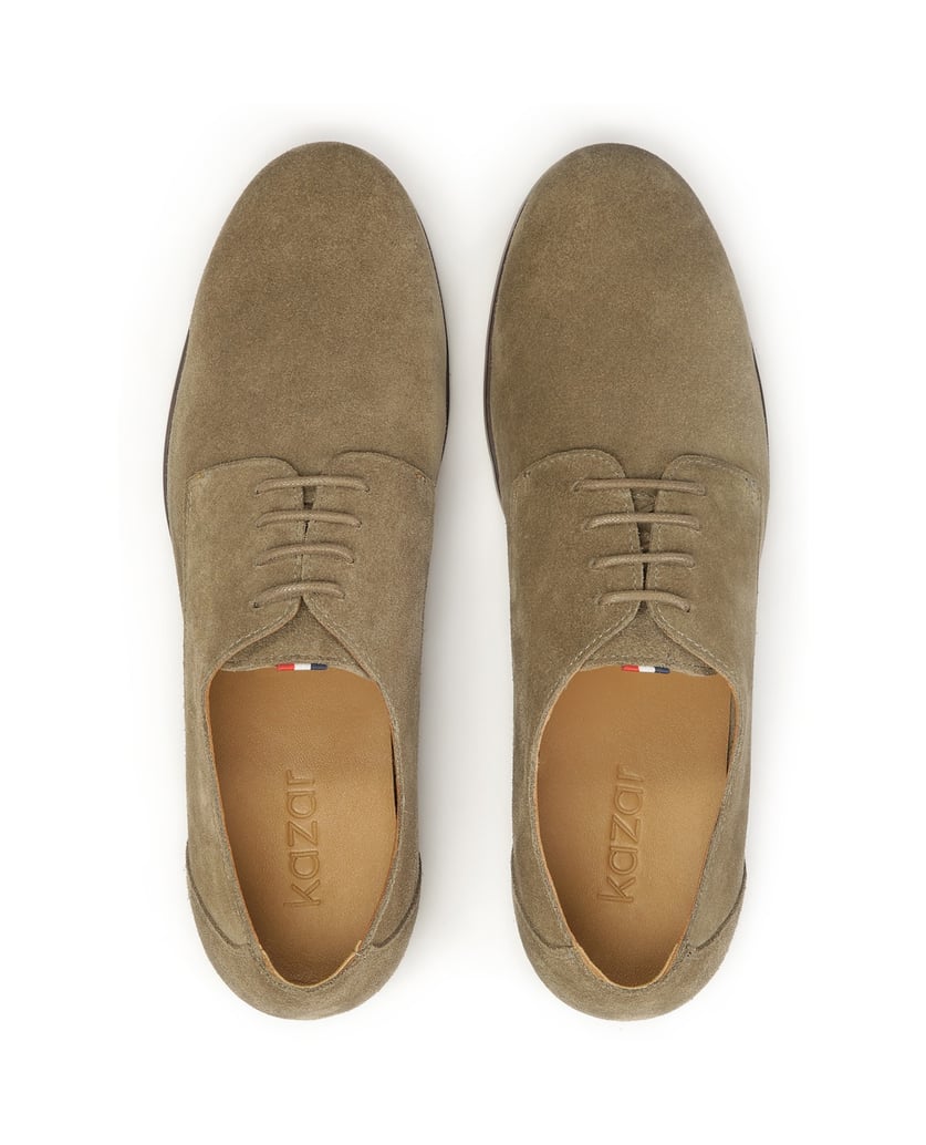 Kazar-Wildleder-Derby-Halbschuhe-in-Taupe-Farb-taupe