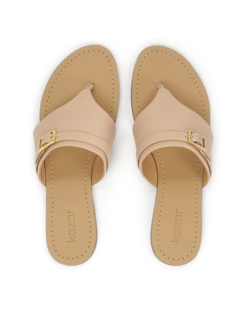 Kazar-Flat-leather-flip-flops-ružová