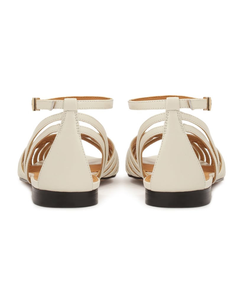 Kazar-Flache-Ledersandalen-mit-verlängerten-Na-weiss