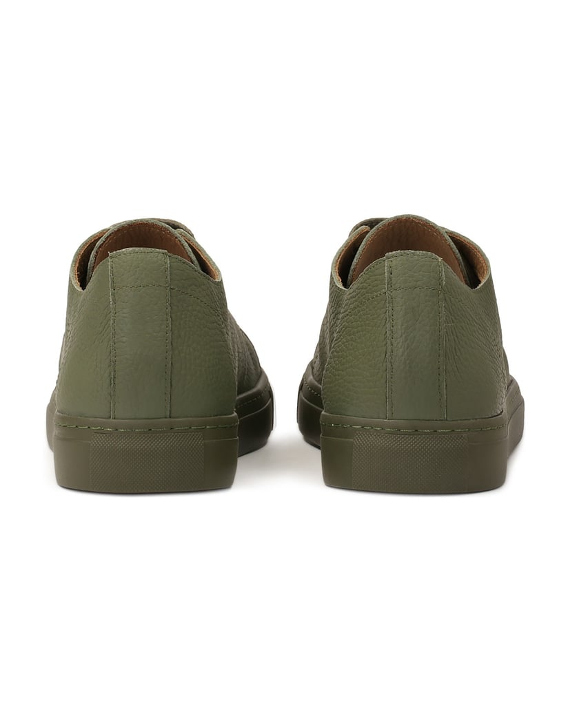 Kazar-Schnürsenkel-Sneaker-aus-natürlichem-Led-oliv