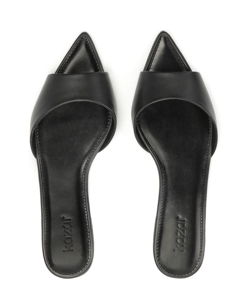 Kazar-Black-flat-slides-with-extended-noses-černá