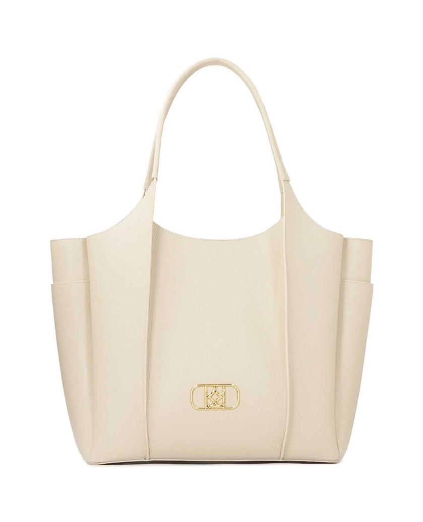 Kazar-Capacious-cream-shoulder-bag-bílá
