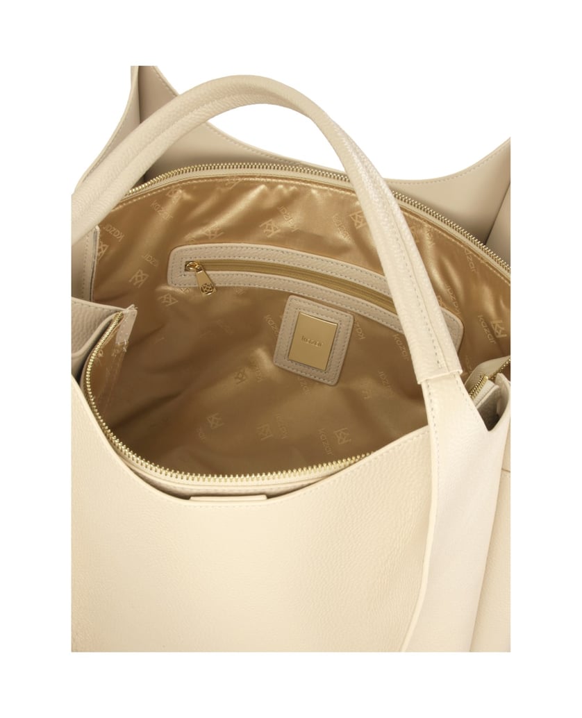 Kazar-Capacious-cream-shoulder-bag-bílá