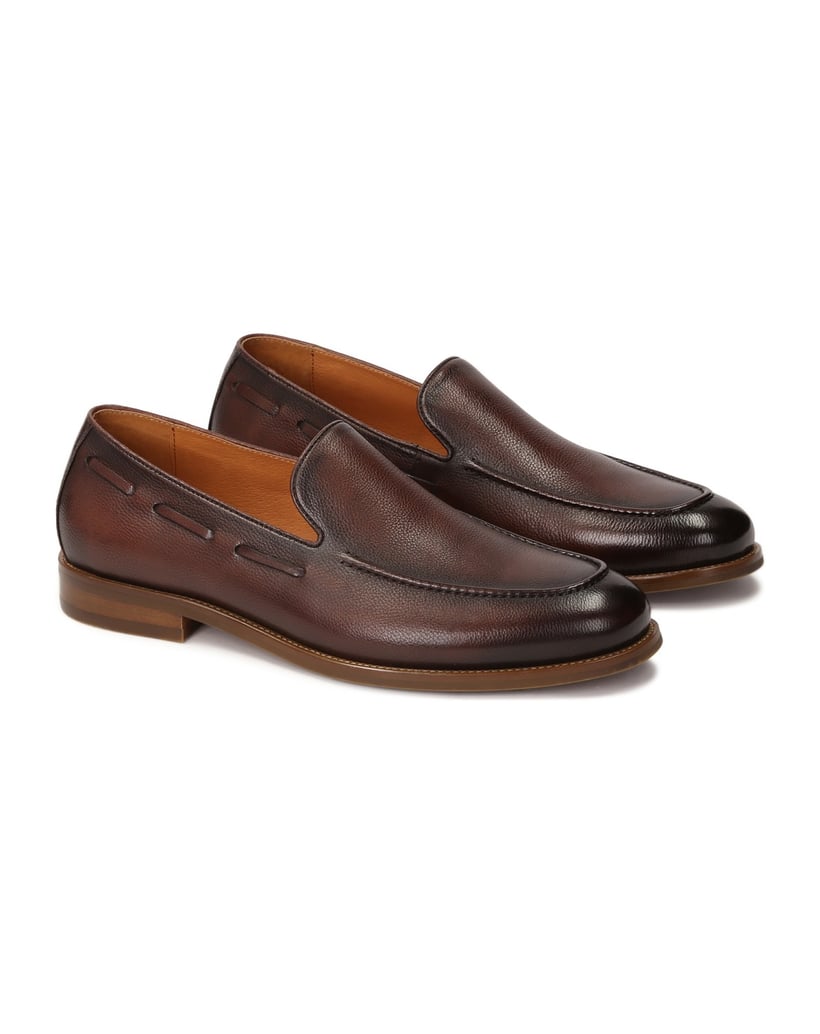 Kazar-Brown-loafers-with-a-thong-hnědá
