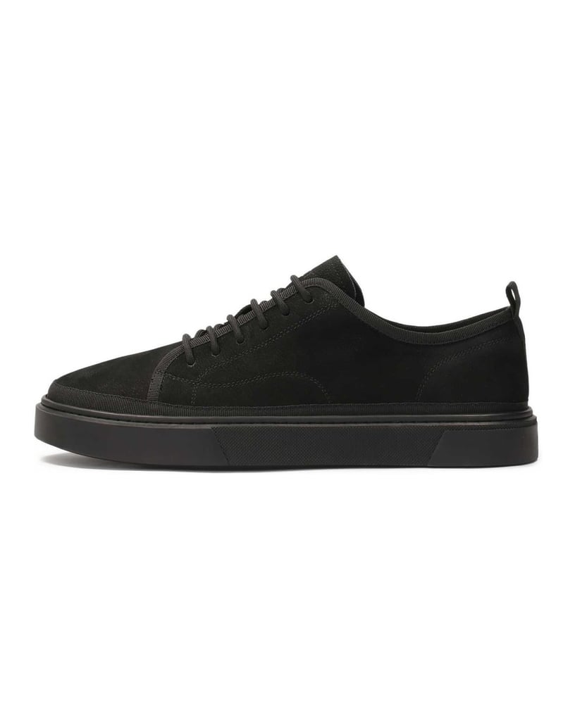 Kazar-Lace-up-black-nubuck-sneakers-černá