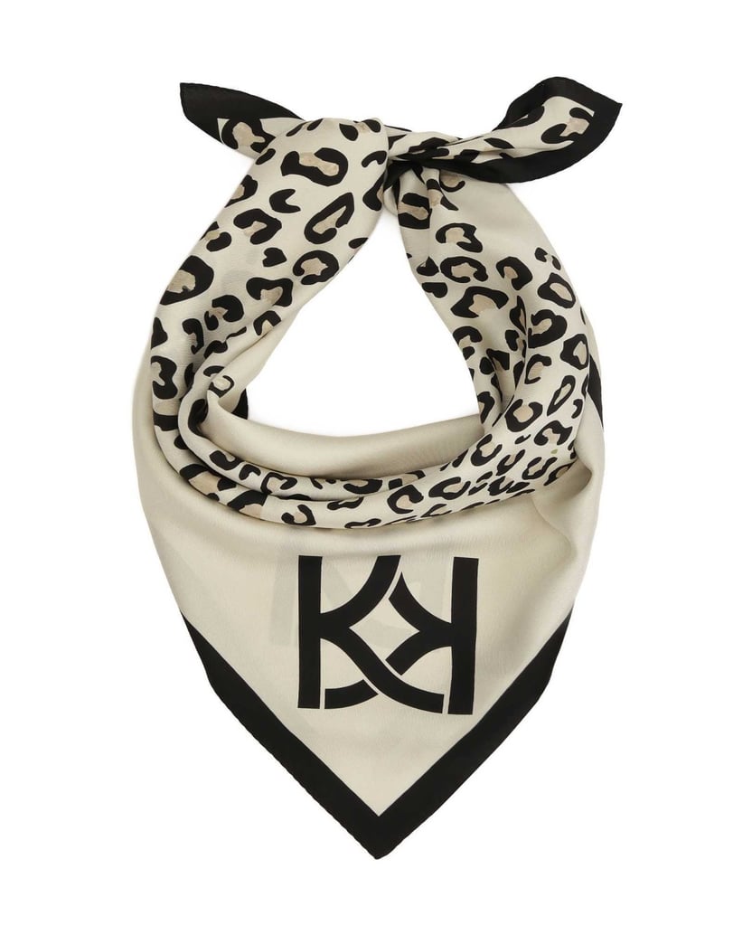Kazar-Seidenschal-mit-Leopardenmuster-weiss