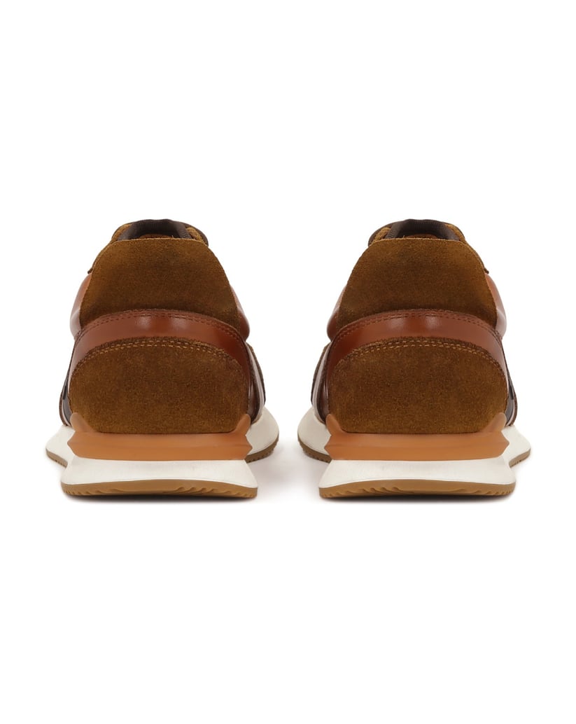 Kazar-Braune-Turnschuhe-aus-Wildleder-und-Glattleder