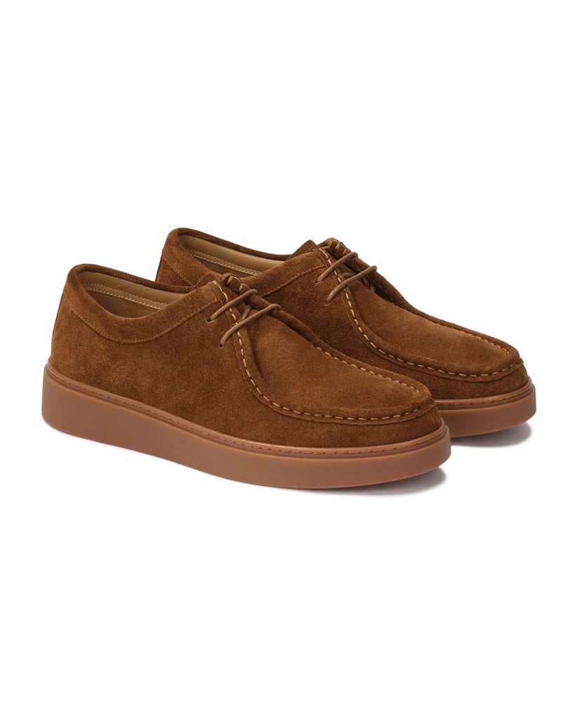 Kazar-Braune-Wildleder-Sneakers-mit-kurzen-Sch-braun