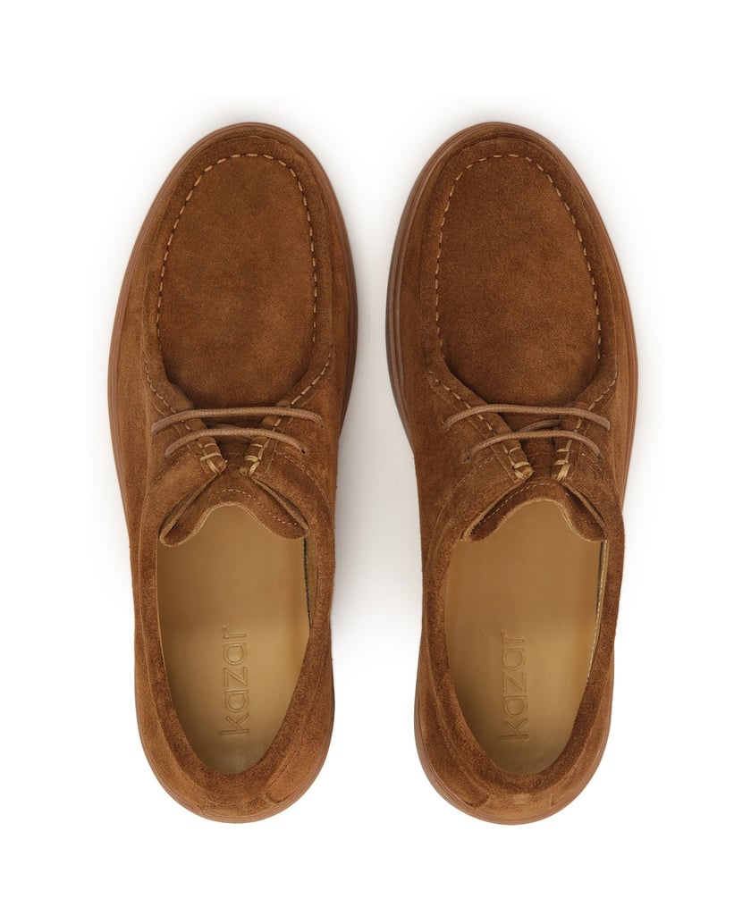 Kazar-Braune-Wildleder-Sneakers-mit-kurzen-Sch-braun