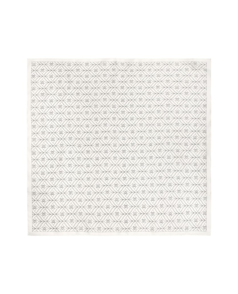 Kazar-Cremefarbener-Seidenschal-mit-dreidimens-weiss