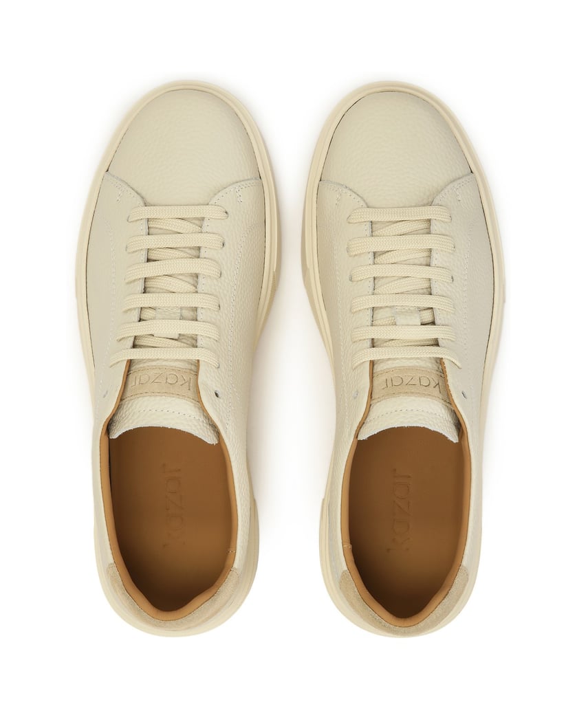 Kazar-Beige-minimalist-leather-sneakers-béžová