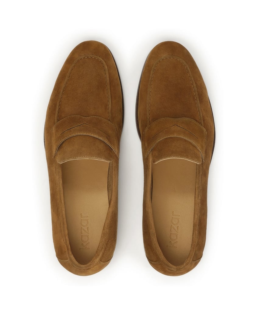 Kazar-Braune-Minimal-Loafer-aus-Wildleder-braun