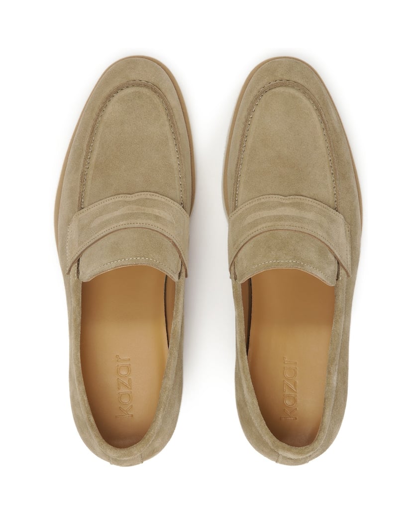 Kazar-Beige-suede-loafers-béžová