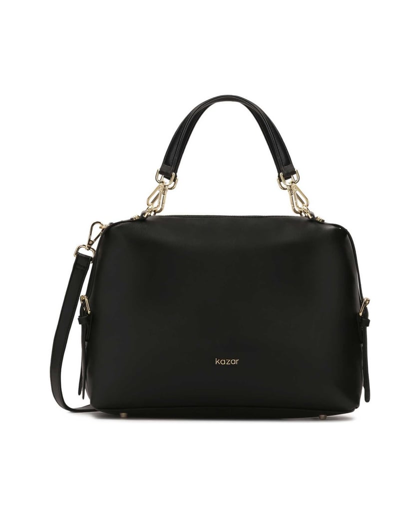 Kazar-Black-soft-leather-handbag-černá