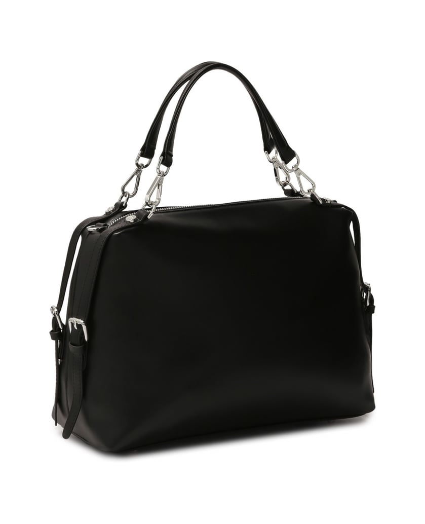 Kazar-Casual-capacious-soft-leather-handbag-černá
