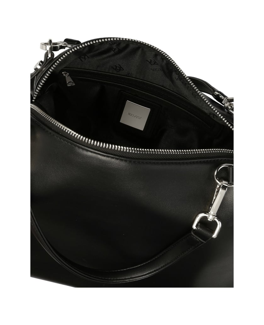Kazar-Casual-capacious-soft-leather-handbag-černá