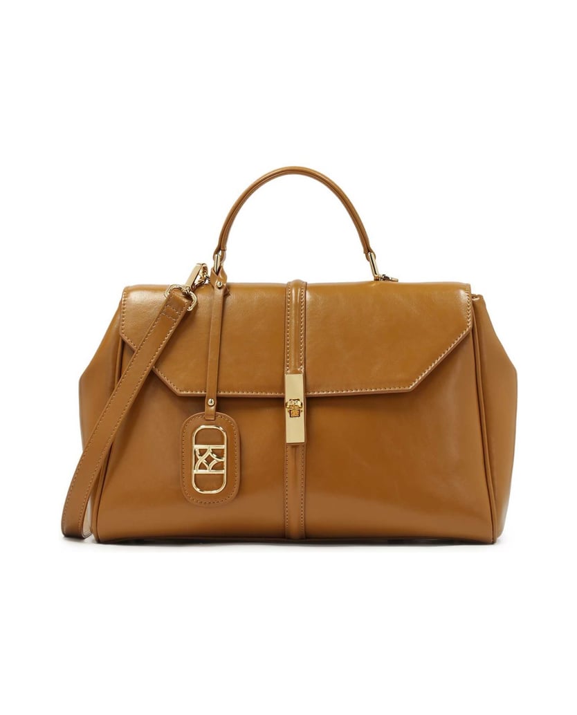 Kazar-Brown-leather-handbag-with-elegant-clasp-velbloudí