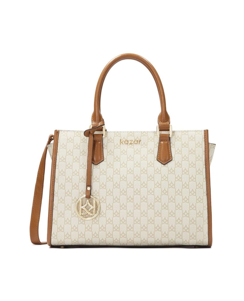 Kazar-Handbag-with-two-hand-grips-decorated-with-monograms-bílá