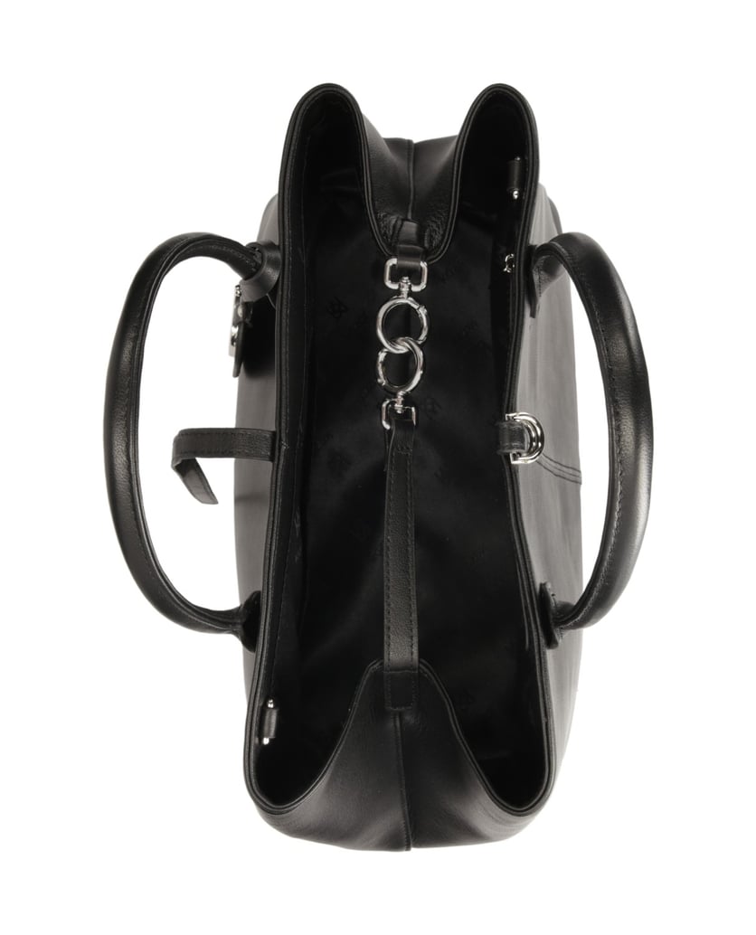 Kazar-Black-leather-handbag-in-minimal-style-čierna