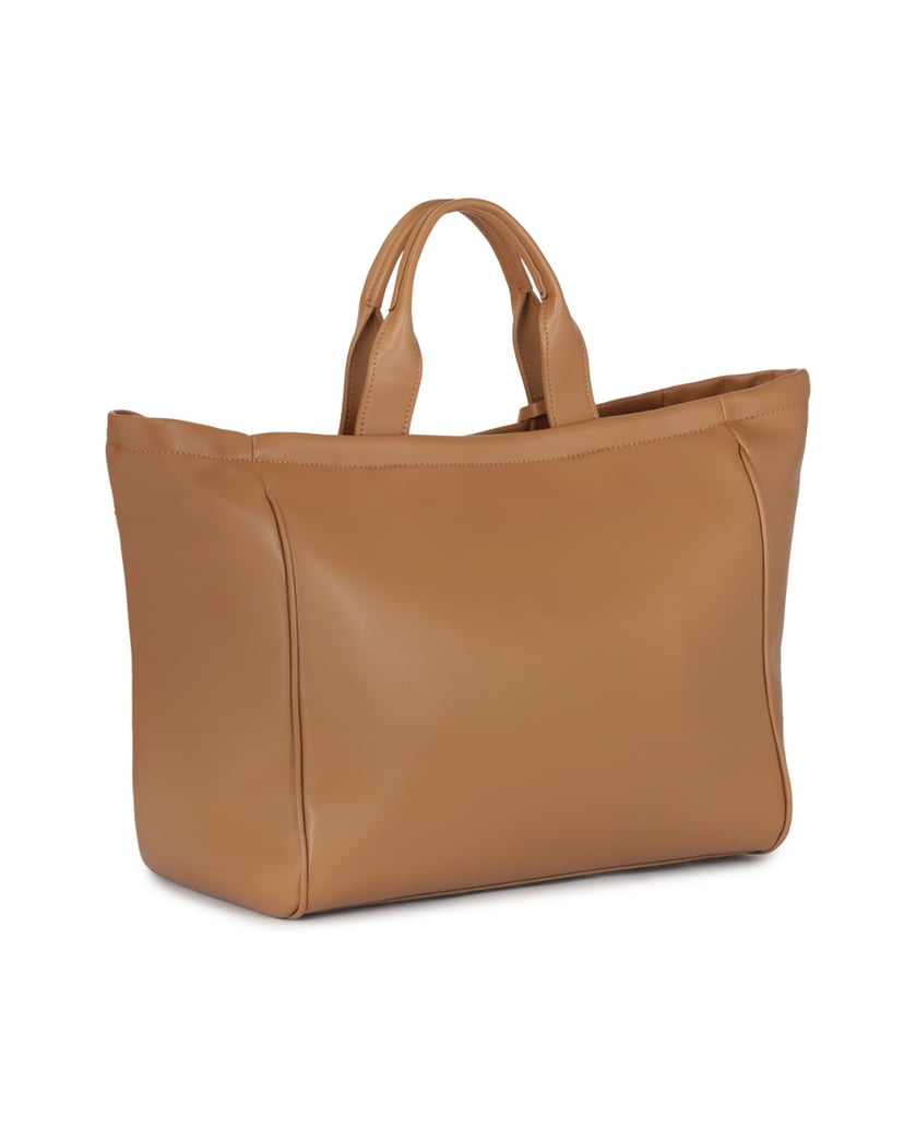 Kazar-Braune-Lederhandtasche-mit-Schlüsselring-camel