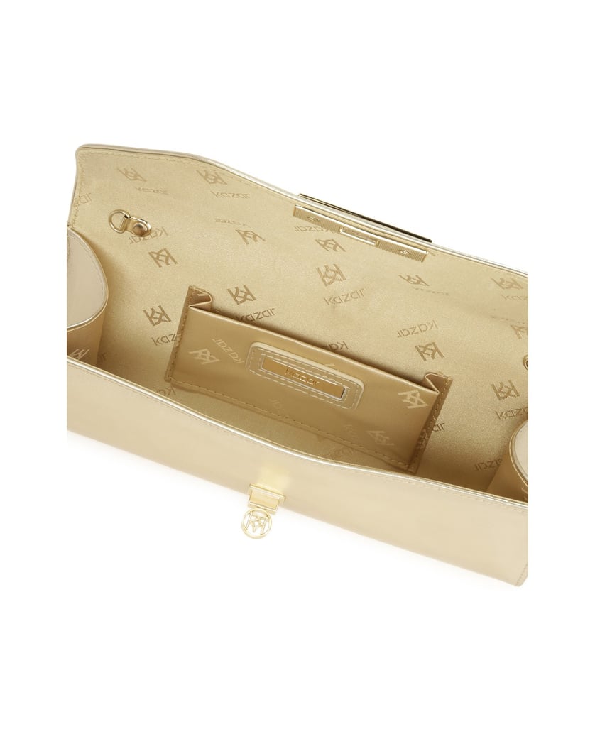 Kazar-Längliche-Clutch-Tasche-in-Goldfarbe-gold
