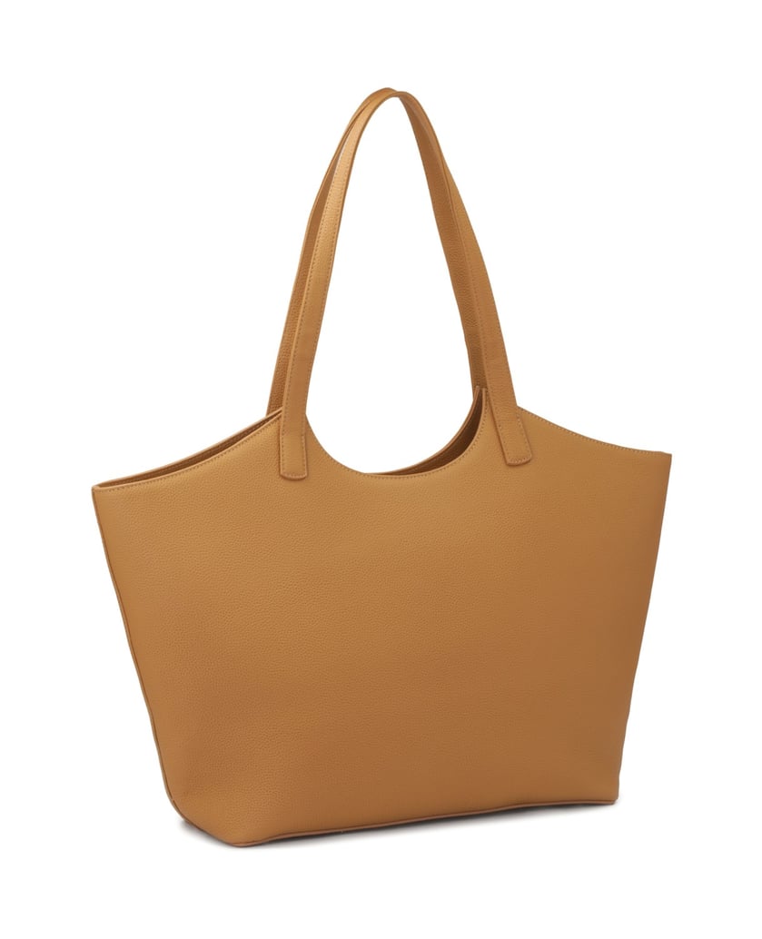 Kazar-Light-brown-tote-bag-with-shoulder-handles-velbloudí