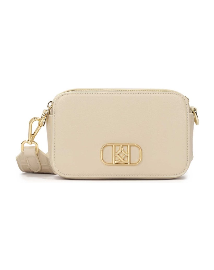 Kazar-Leather-handbag-with-two-detachable-straps-bílá