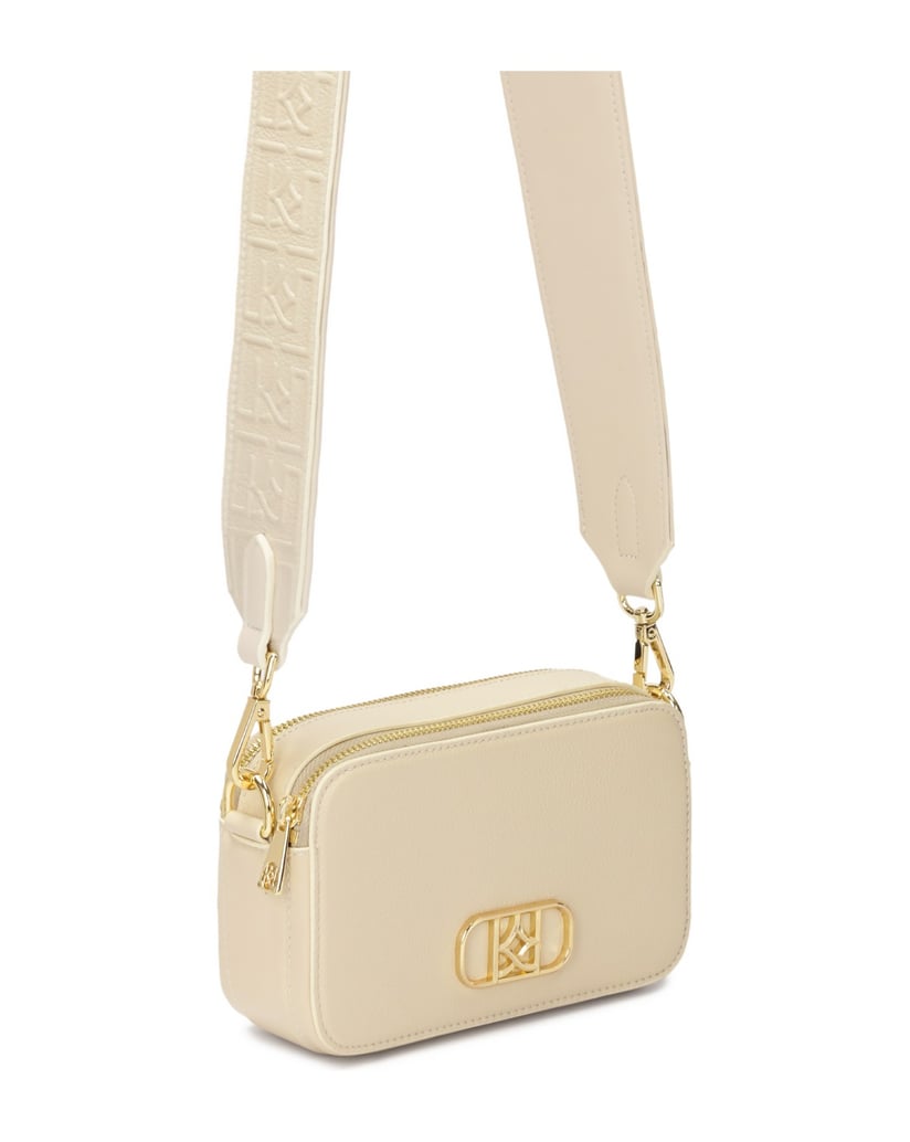 Kazar-Leather-handbag-with-two-detachable-straps-bílá