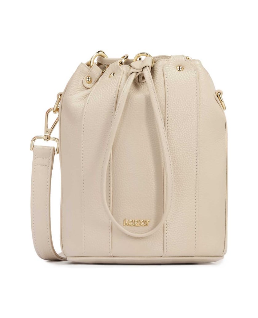 Kazar-Ledertasche-Handtasche-in-heller-Farbe-weiss