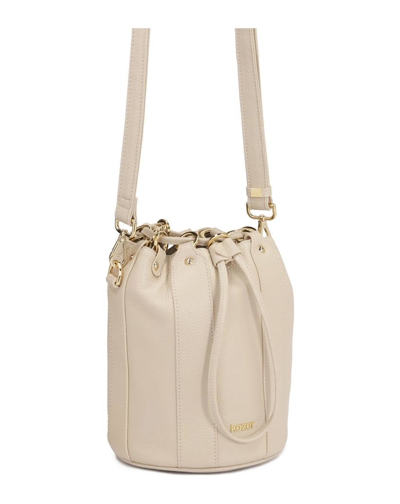 Kazar-Ledertasche-Handtasche-in-heller-Farbe-weiss