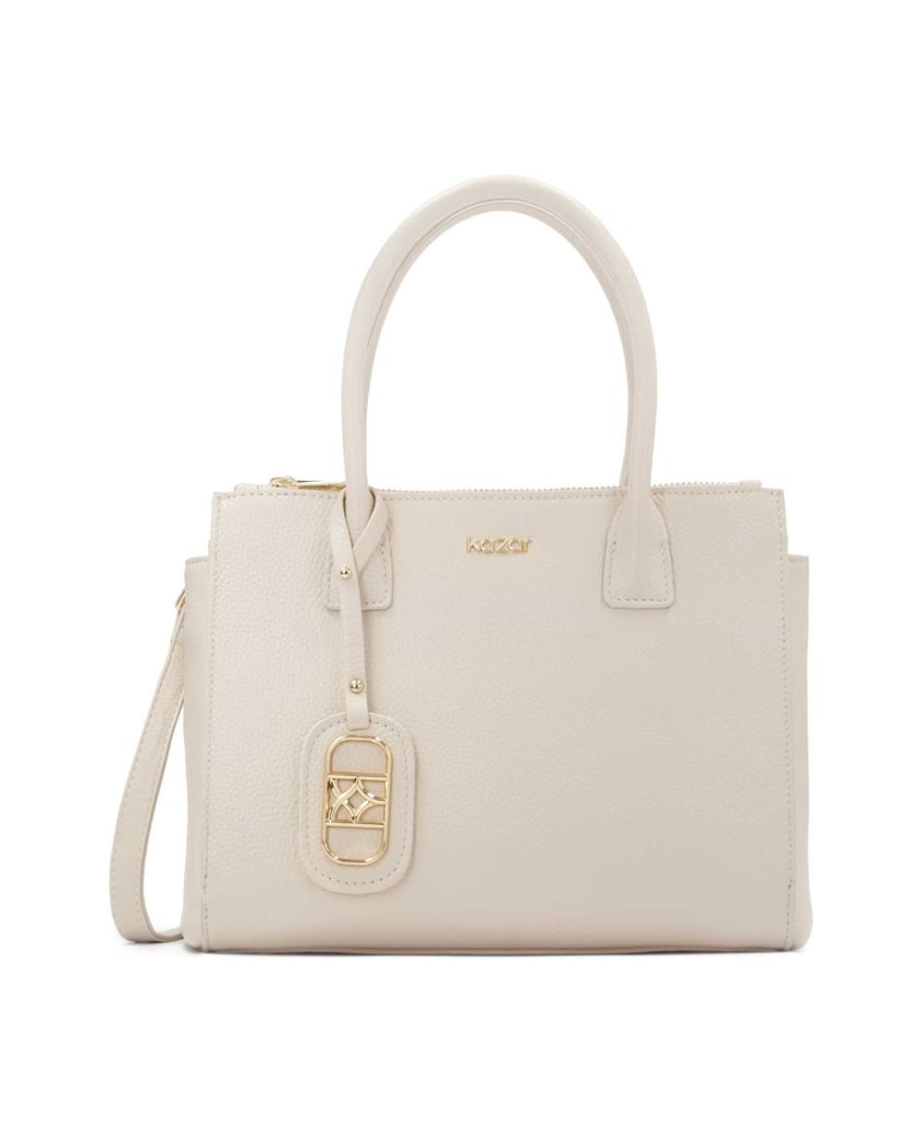 Kazar-Elegant-leather-handbag-with-handles-bílá