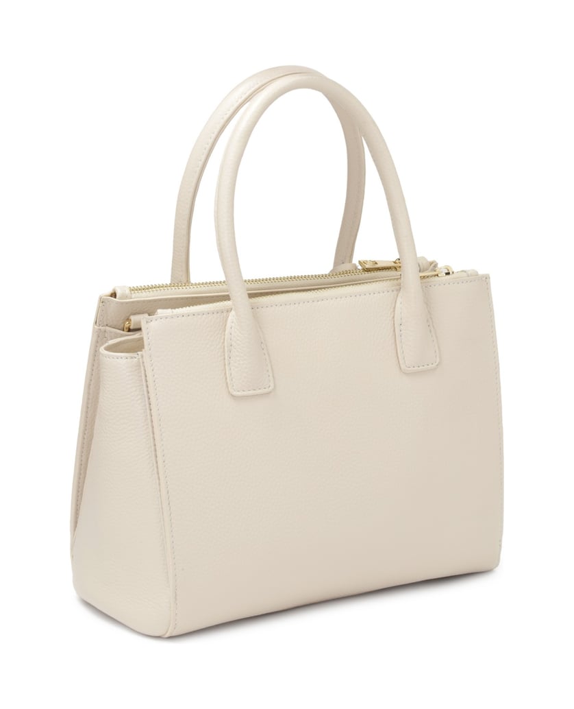 Kazar-Elegant-leather-handbag-with-handles-bílá