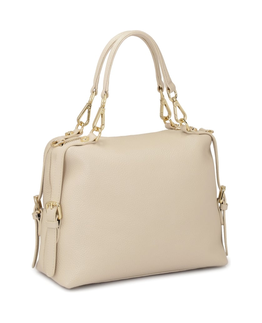 Kazar-Helle-Lederhandtasche-mit-abnehmbaren-Gr-weiss