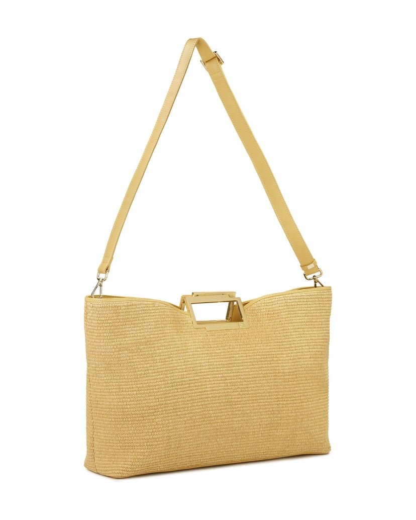 Kazar-Beigefarbene-Tasche-aus-Bast-mit-eingear-beige