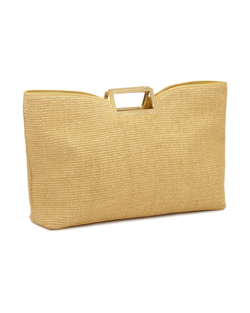 Kazar-Beigefarbene-Tasche-aus-Bast-mit-eingear-beige