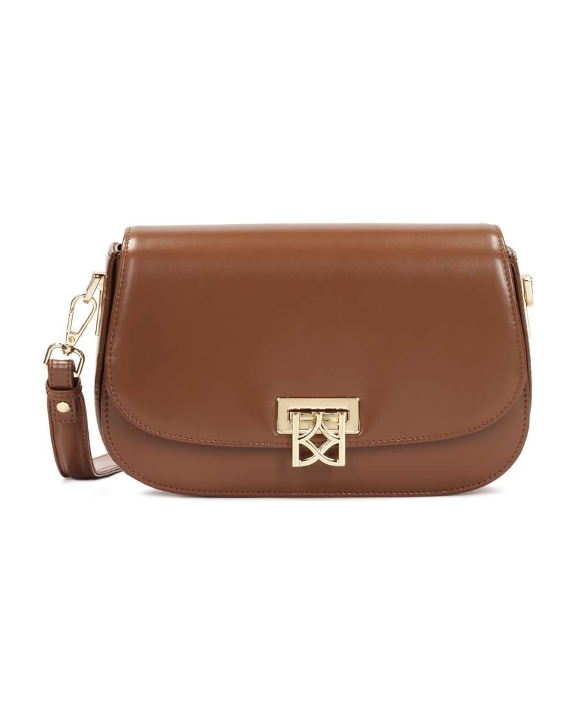 Kazar-Längliche-braune-Handtasche-mit-Klappe-braun