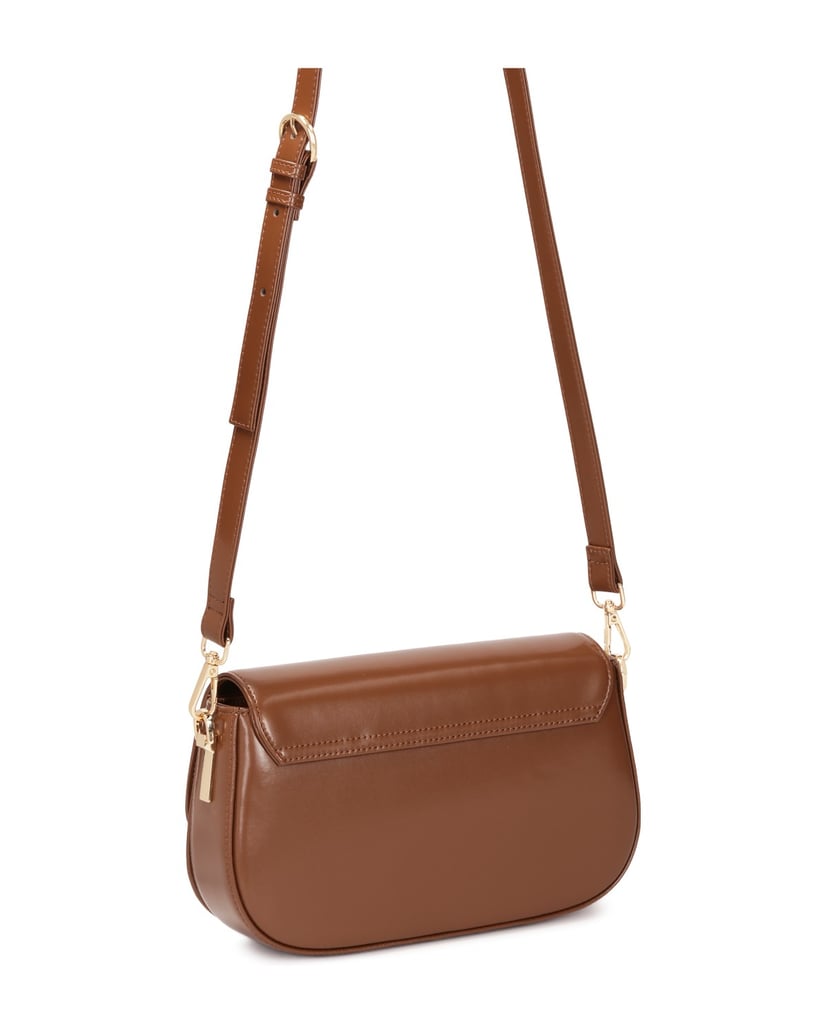 Kazar-Längliche-braune-Handtasche-mit-Klappe-braun