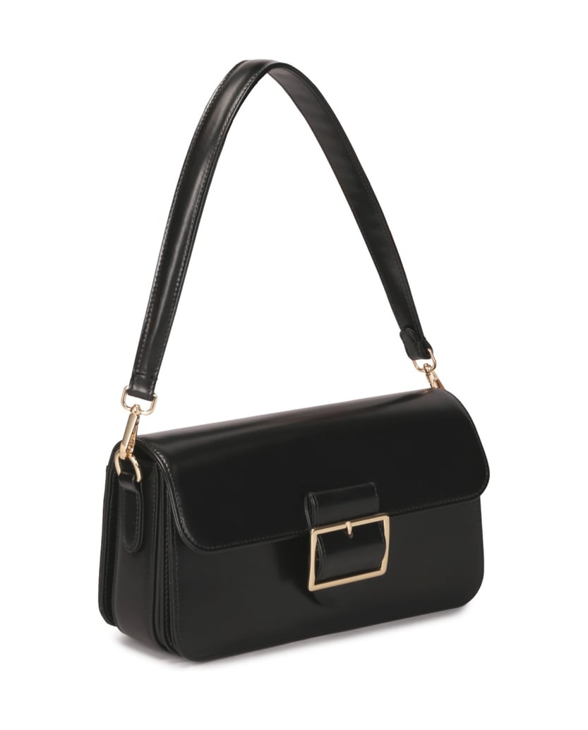 Kazar-Schwarze-Baguettetasche-mit-zwei-Trägern-schwarz