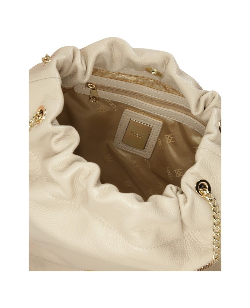 Kazar-Cream-bag-with-chains-bílá