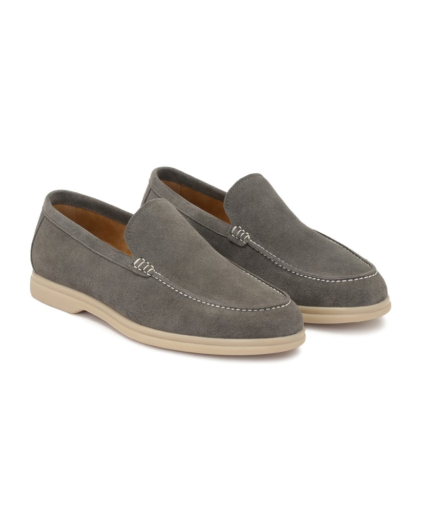 Kazar-Grey-suede-shoes-with-stitching-šedá