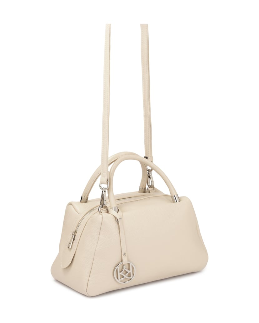 Kazar-Lässige-Handtasche-aus-weichem-Leder-weiss